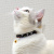 安全猫の首輪　和柄　黒