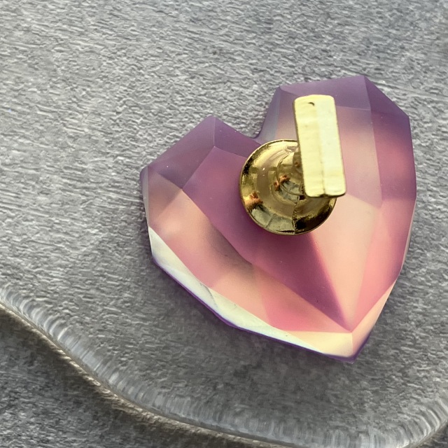 ハートチップ台　クリスタルハート　パープル