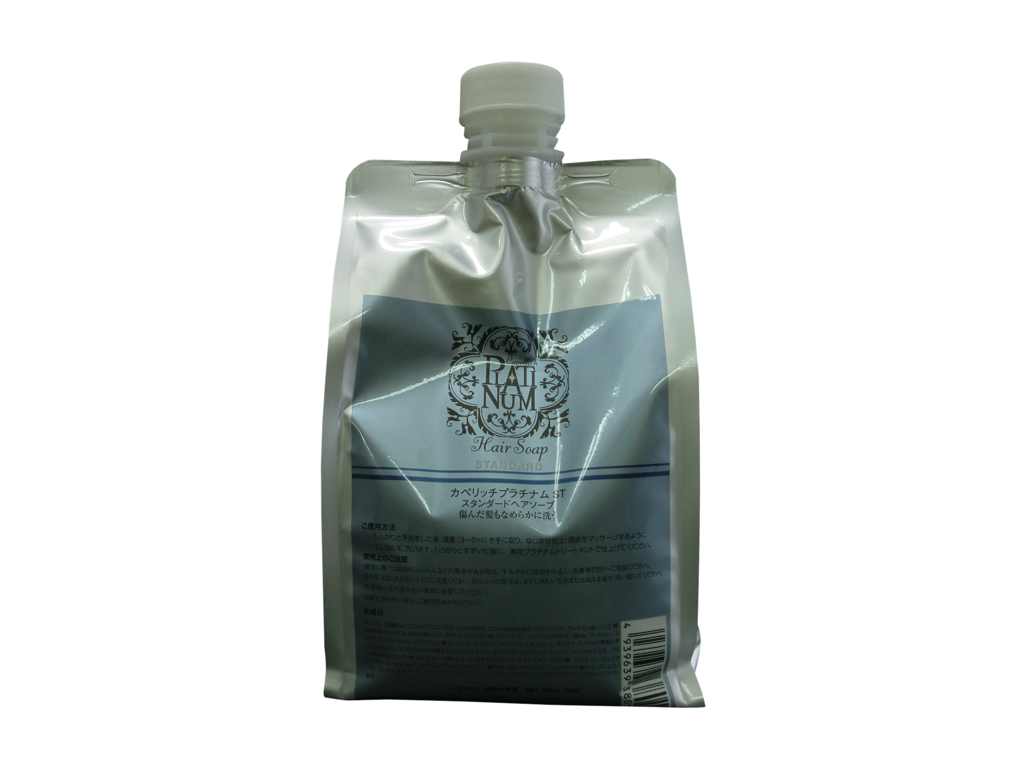 【在庫処分　４０％ＯＦＦ】カペリッチ　プラチナム　スタンダードヘアソープ　750ｍｌ　詰め替え用　