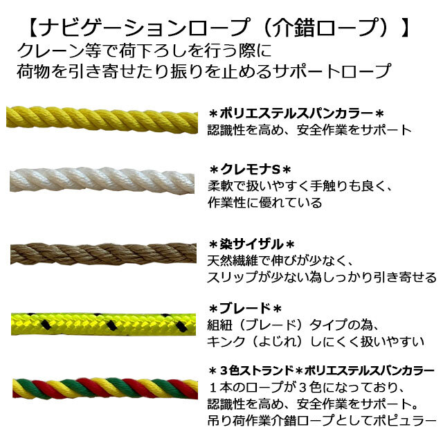 介錯ロープ　種類　訂正