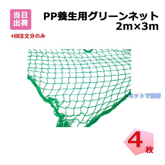 PP 養生用 グリーンネット 4枚 セット 2m×3m