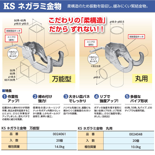 ネガラミ金物　商品説明
