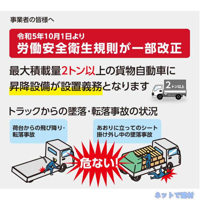 トラック昇降はしご　ラクノリ　長谷川工業