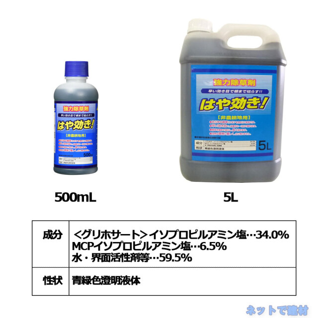 はや効き！ 500mL 20本 セット シンセイ 非農耕地用除草剤