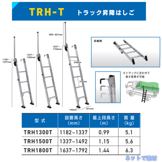 トラック昇降はしご TRH1500T