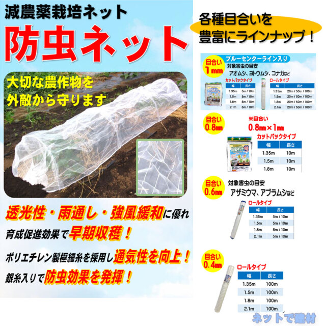 防虫ネット 0.8mmx1mm