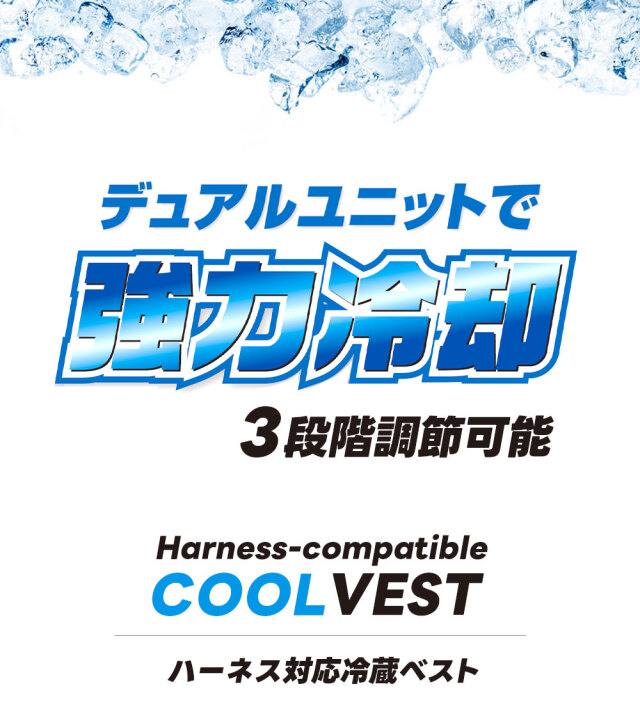 ハーネス対応冷蔵ベスト バッテリーセット RZFHTVSBKBT サンコー