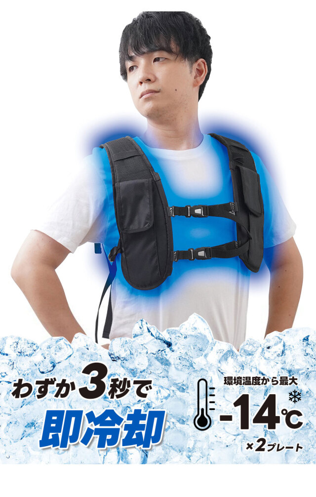 ハーネス対応冷蔵ベスト バッテリーセット RZFHTVSBKBT サンコー