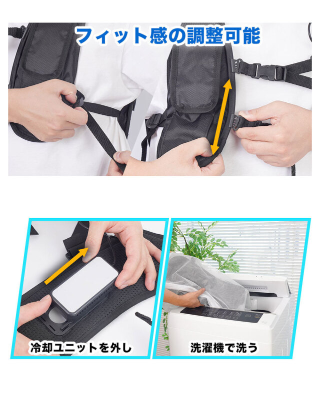 ハーネス対応冷蔵ベスト バッテリーセット RZFHTVSBKBT サンコー