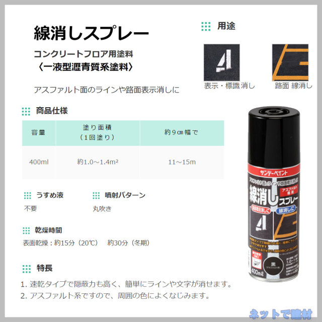 線消しスプレー 400ml