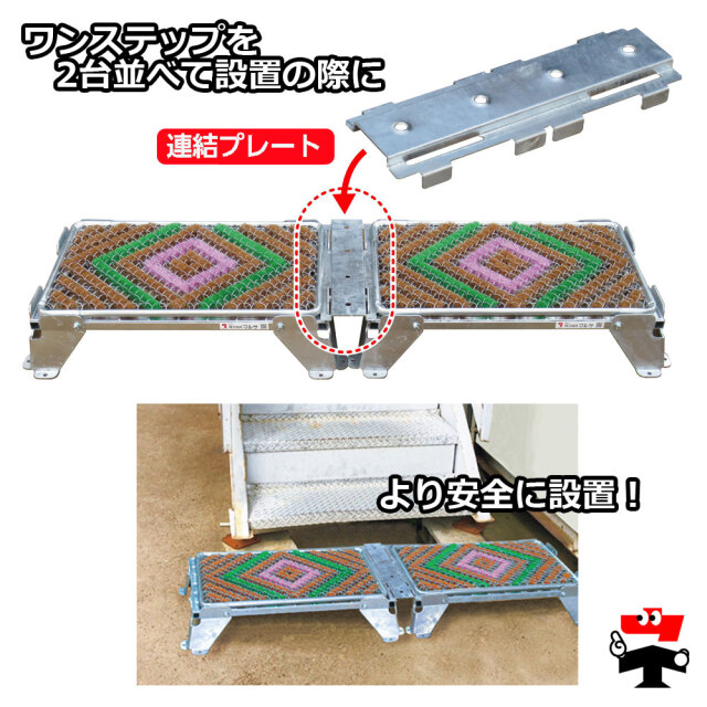 mii、台座プレート ワンステップ用 連結プレート 1個 マルサ 泥落とし踏み台 別売品