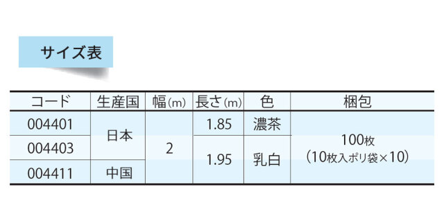 日除けカーテン 100枚セット(1ケース)  日大工業 幅2m 長さ1.85mまたは1.95m ワニ印