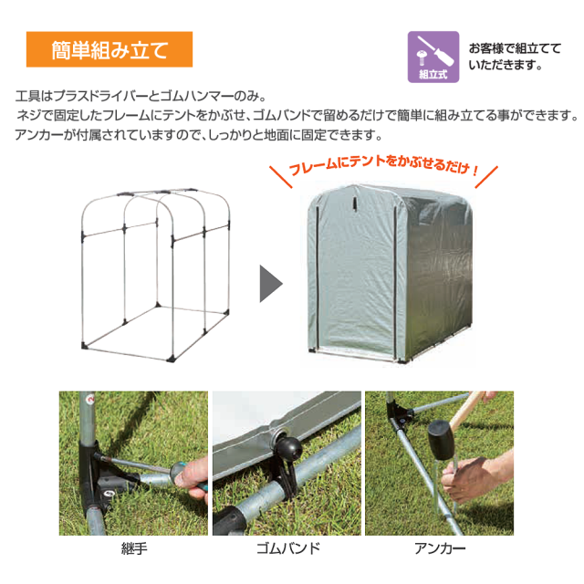 簡易万能ガレージ 大 PE SANKA 自転車置き場　サイクルハウス 楽天市場】【10％OFFクーポン☆12/3限定】 【送料無料】サイクルハウス