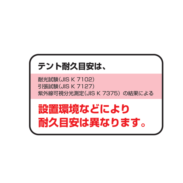 簡易万能ガレージ　商品説明 耐久目安