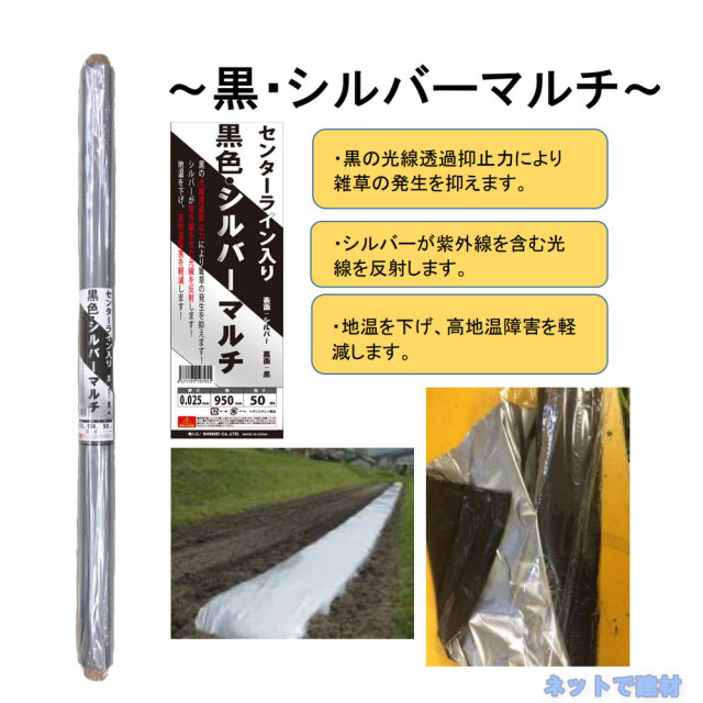 黒色 シルバーマルチ ロール シンセイ