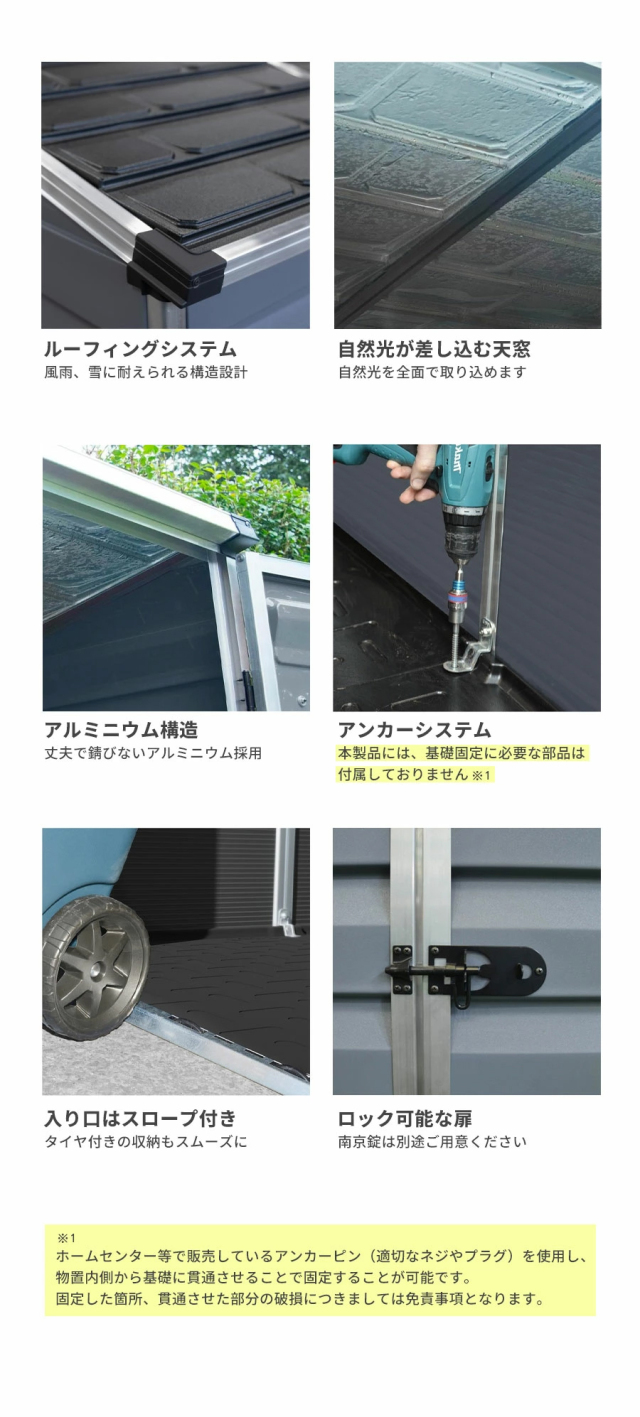 ボイジャー【139cm×90cm】パルラム社 物置