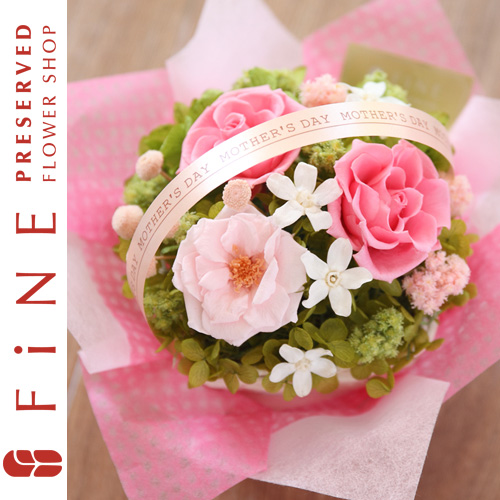 ピュアローズ 母の日 母の日ギフト ギフト プリザーブドフラワー プレゼント 誕生日 結婚祝い お祝い 送料無料 有料バッグ M対応
