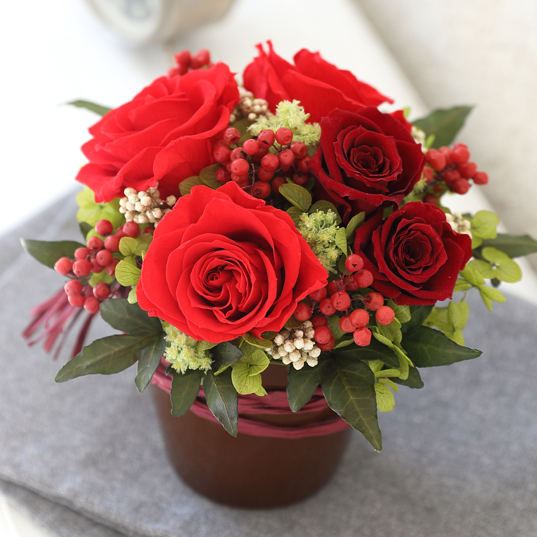 敬老の日/ギフト/プリザーブドフラワー/ローズ