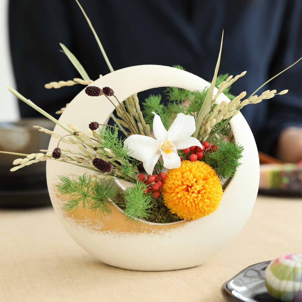 芳月 ほうづき ギフト プリザーブドフラワー プレゼント 和風プリザーブドフラワー 長寿祝い 還暦祝い 敬老の日 和室インテリア 送料無料 有料バッグ M対応