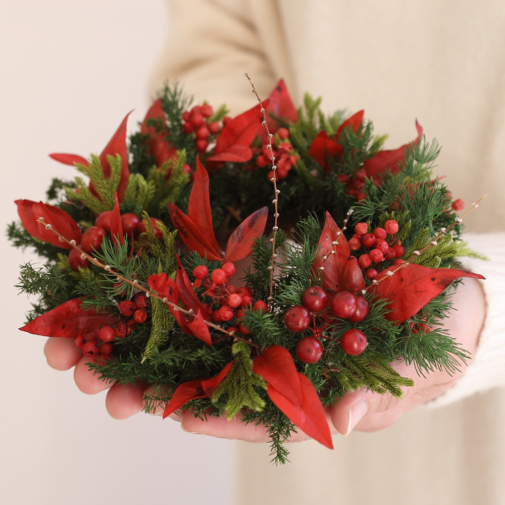 迎春/迎春アレンジメント/迎春飾り/お正月/お正月飾り/和風/和花/プリザーブドフラワーアレンジメント