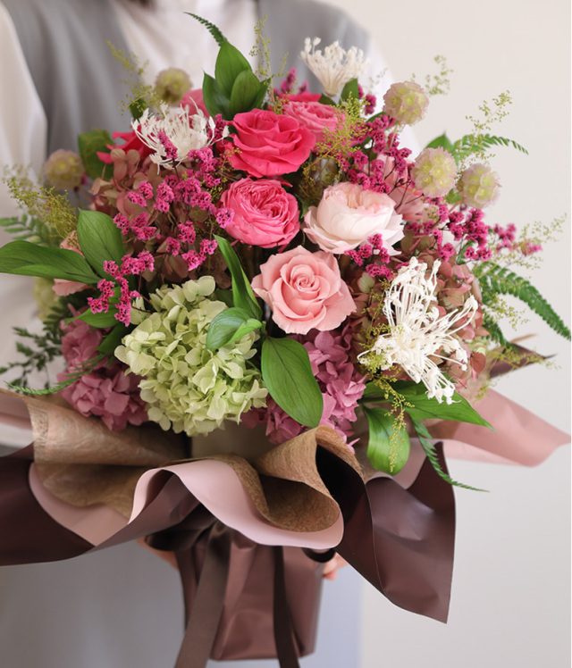 メイベル - プリザーブドフラワー 開店祝い 開院祝い ピンク バラ 花