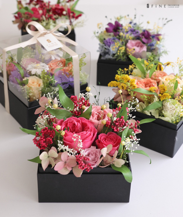 ＆BOX ボックスフラワー プリザーブドフラワー 母の日 2025花