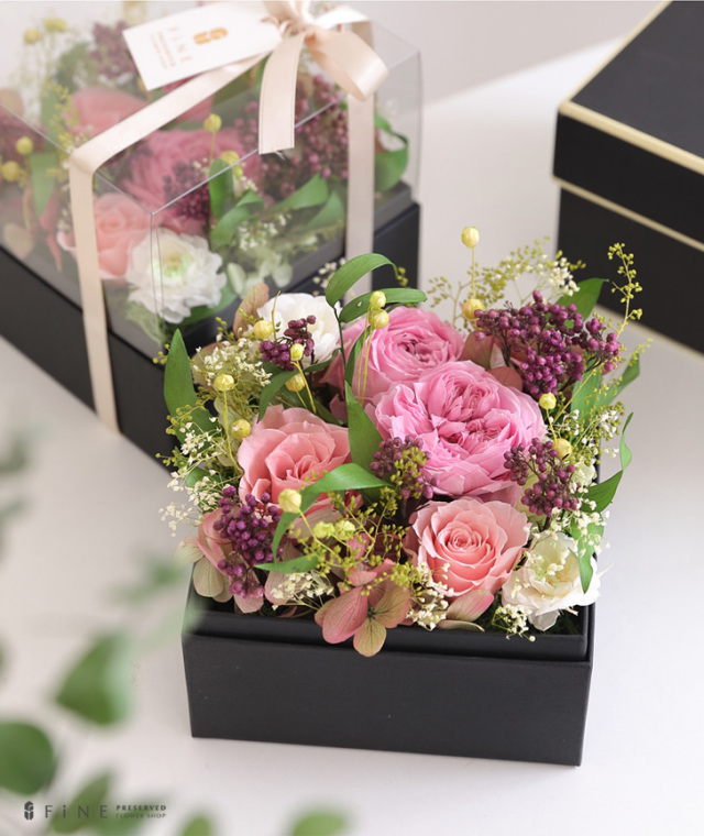 ＆BOX ボックスフラワー プリザーブドフラワー 敬老の日 2025花 誕生日