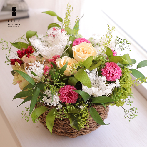 プリザーブドフラワー プレゼント 花 ガーベラ サマーギフト 夏 春