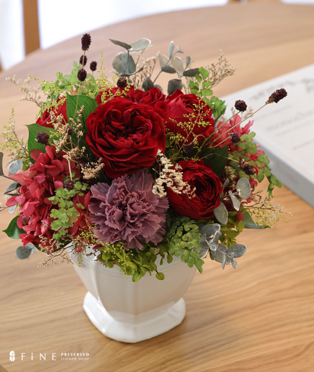 赤のプリザアレンジメント