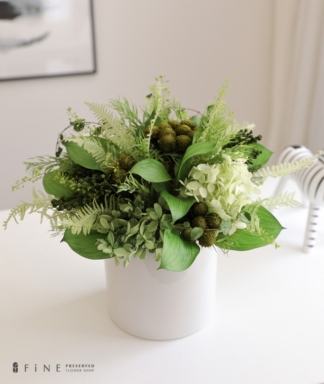 グローブ プリザーブドフラワー ギフト プレゼント インテリアグリーン