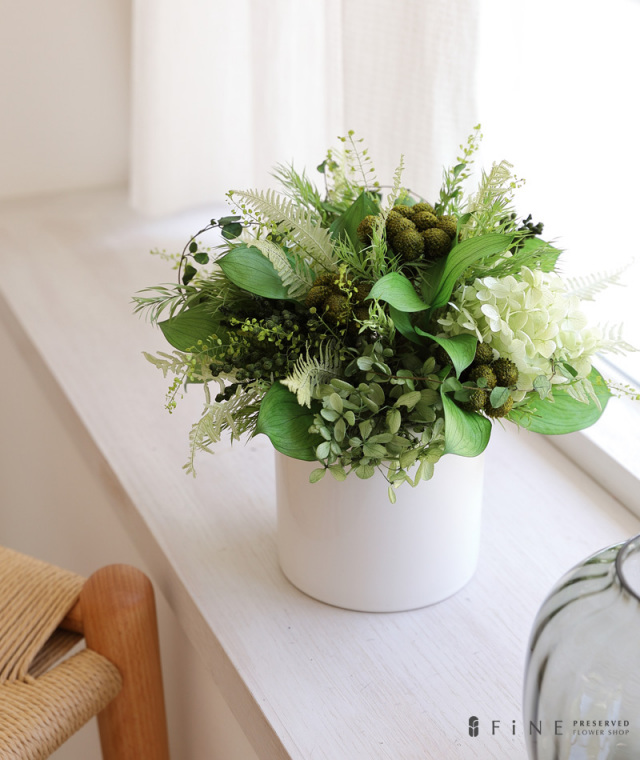 グローブ プリザーブドフラワー ギフト プレゼント インテリアグリーン