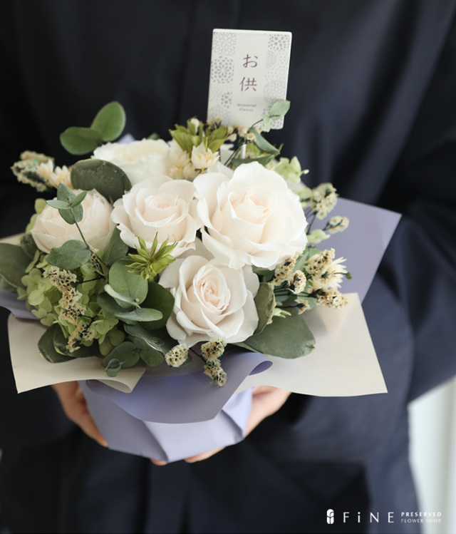 白と緑のお供え花 初盆、回忌法要仏前仏花 特大サイズ （仏花
