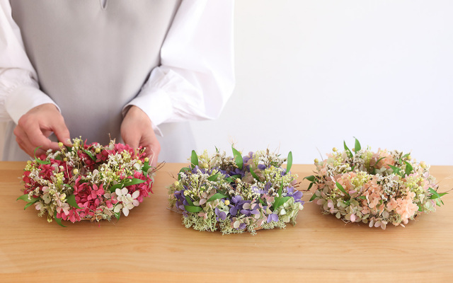 プリザーブドフラワー/リース/花/女性/誕生日プレゼント/女友達/誕生日/プレゼント/スフレリース/フラワーリース/おしゃれ/誕生日祝い/