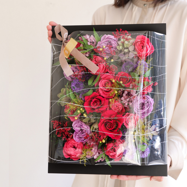 ルーナ - プリザーブドフラワー ギフト 花 壁掛け フレーム ルーナ