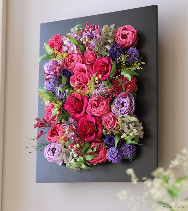 プリザーブドフラワー 額入り 大型 アレンジメント インテリア 壁掛け ローズ プリザーブドフラワー 額入り 大型 アレンジメント インテリア 壁掛け