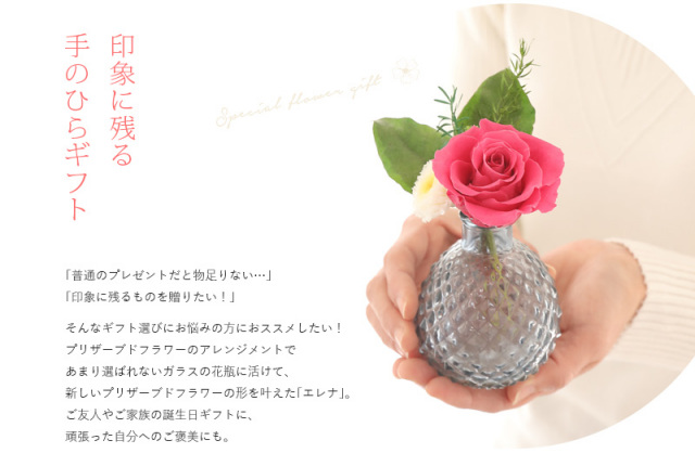 エレナ - プリザーブドフラワー 母の日 2025プレゼント ギフト 誕生日