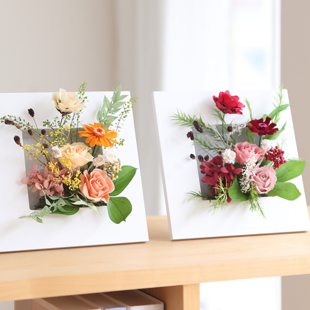 プリザーブドフラワー/アレンジメント/ハーフリース/ポレットリース/ギフト/プレゼント/インテリア