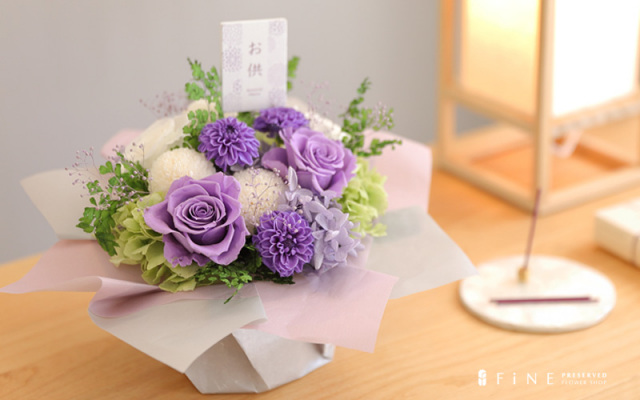 プリザーブドフラワー 葵 あおい 御供 お供え お供えの花 お供え