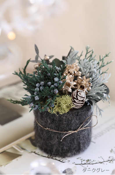 プリザーブドフラワー/アレンジメント/クリスマス/羊毛フェルト/ギフト/プレゼント/インテリア