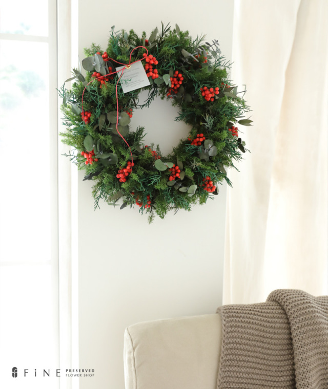 プリザーブドフラワー/ギフト/クリスマス/パーティ/ディスプレイ/インテリア/ユーカリ