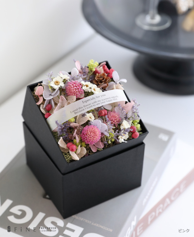 プリザーブドフラワー/ギフト/ボックス/ボックスフラワー/誕生日/プチギフト/結婚/リングピロー/販促品
