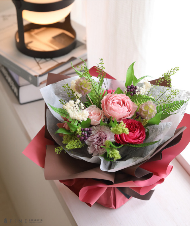 【母の日ギフト】送料無料｜クラシカルピンクのブーケスワッグ 母の日ギフト】送料無料｜クラシカルピンクのブーケスワッグ