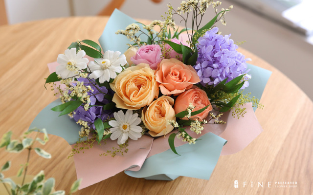 プリザーブドフラワー/アレンジメント/ローズ/アレンジメント/アジサイ/贈り物/ギフト