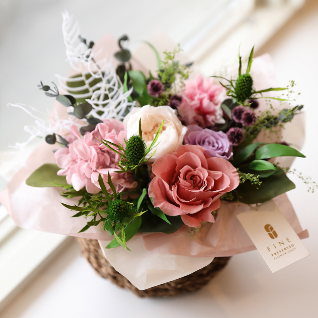 アンナ/プリザーブドフラワー/アレンジメント/ギフト/プレゼント/ローズ/インテリア