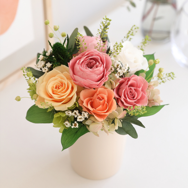 ラヴィ/プリザーブドフラワー/アレンジメント/ギフト/プレゼント/ローズ/インテリア