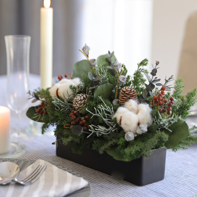 ルナリアリース - クリスマス リース ホワイトリース 白 ドライ