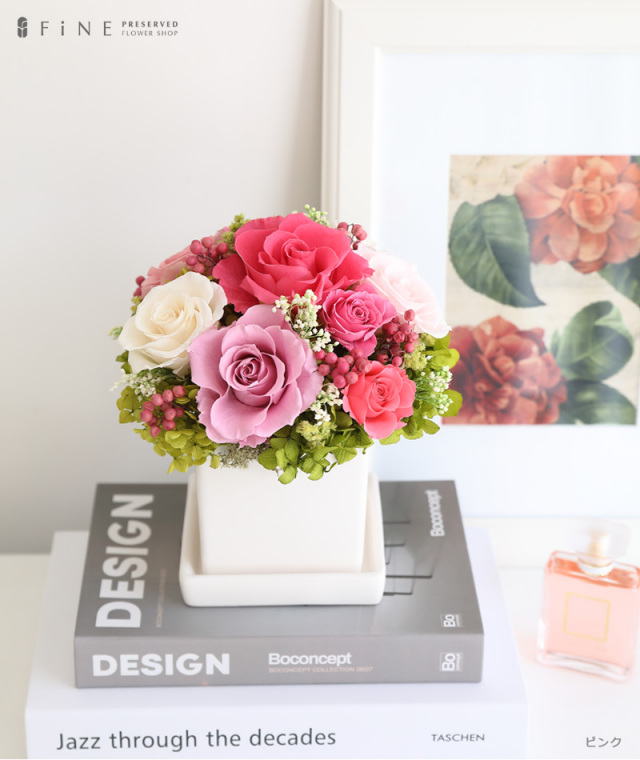 プリザーブドフラワー/アレンジメント/ローズ/プリンセスローズ/ギフト/プレゼント/インテリア