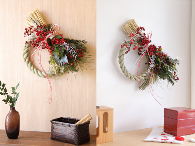 迎春/迎春アレンジメント/迎春飾り/お正月/お正月飾り/和風/和花/プリザーブドフラワーアレンジメント