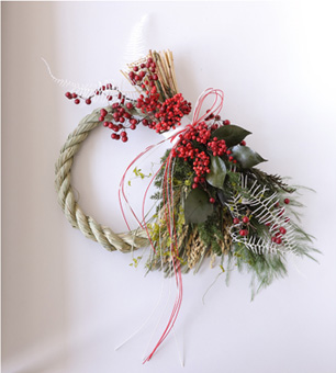 迎春/迎春アレンジメント/迎春飾り/お正月/お正月飾り/和風/和花/プリザーブドフラワーアレンジメント