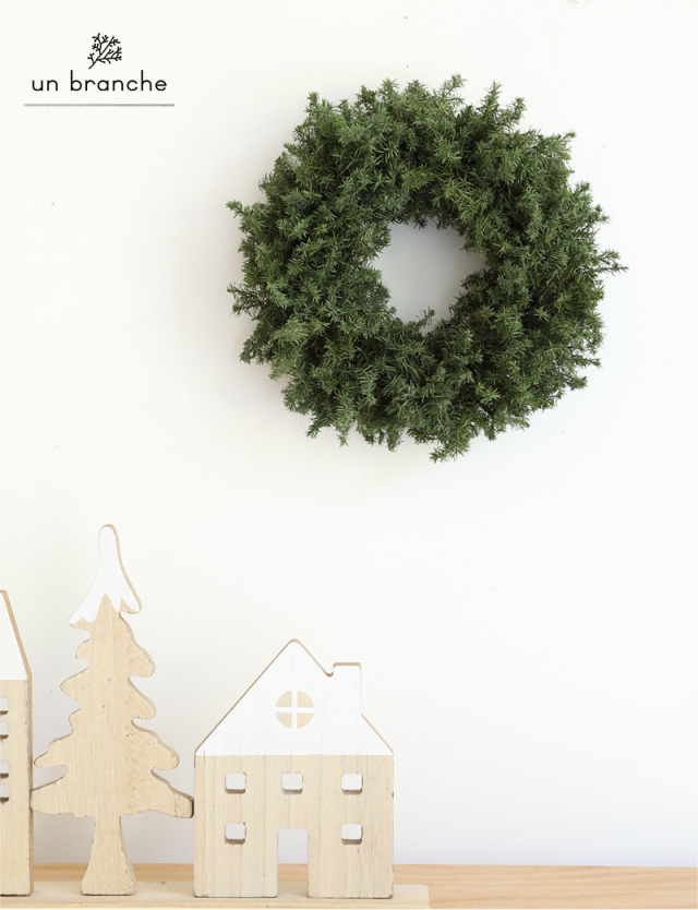 クリスマス ヌードリース - クリスマス リース台 プリザーブドグリーン
